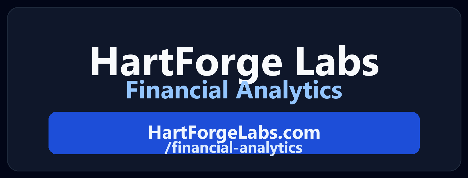 HartForge Financial Analytics cover image
